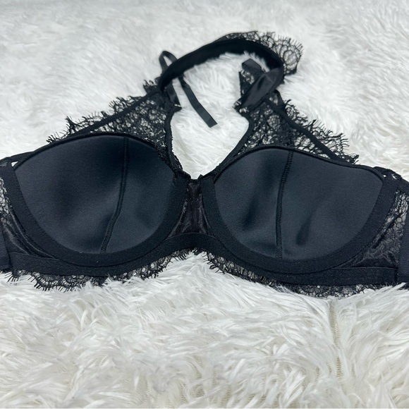 Victoria's Secret Dream Angels Lace Collar Demi Bra Size 34D Black - Picture 7 of 12